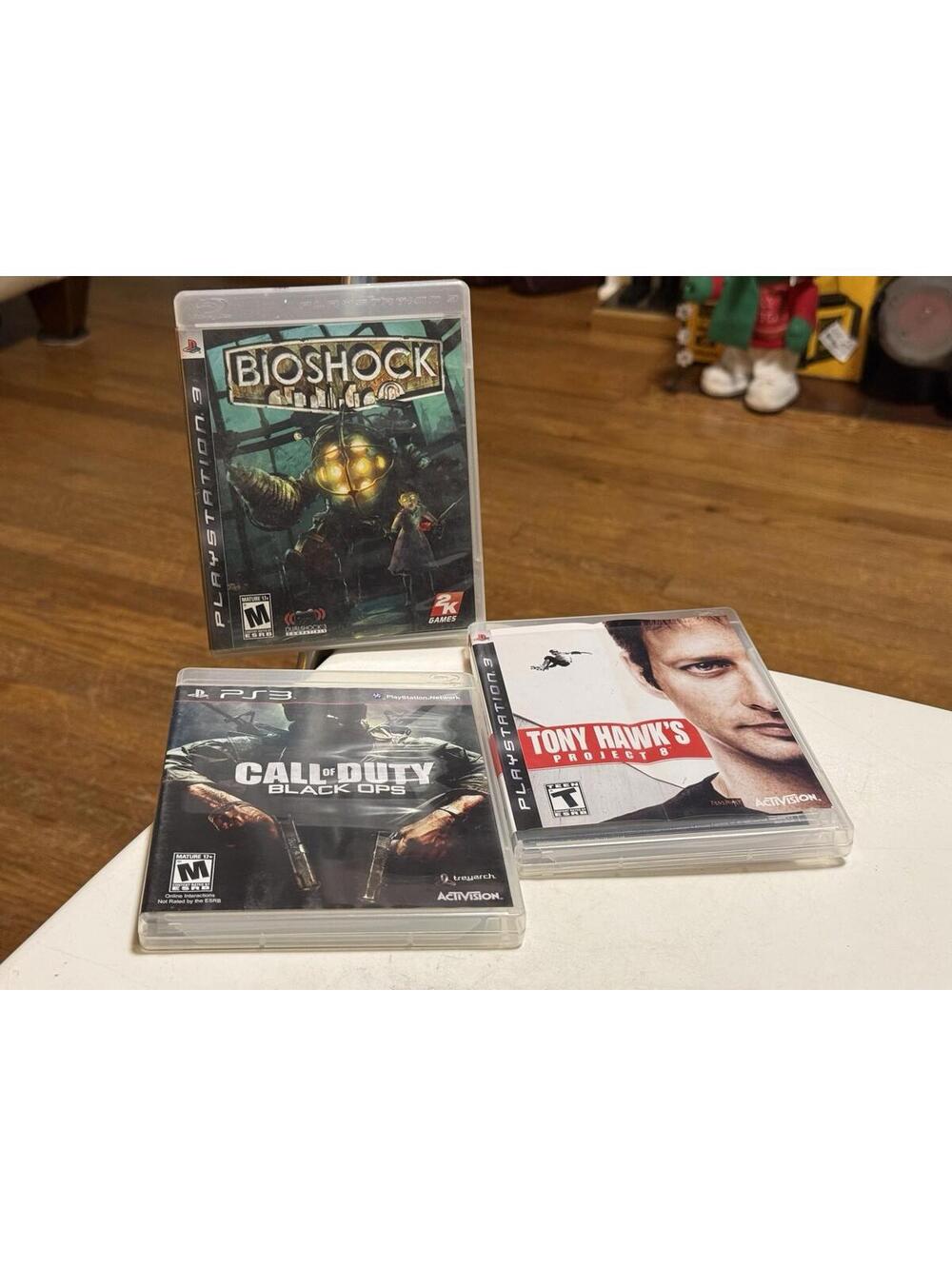 PS3 Games Lot Of 3 , Bioshock, Call Of Duty Black Ops, Tony Hawk’s Project 8